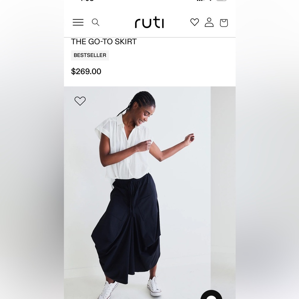 Ruti Women's Elegant Black Maxi Skirt (M/L)